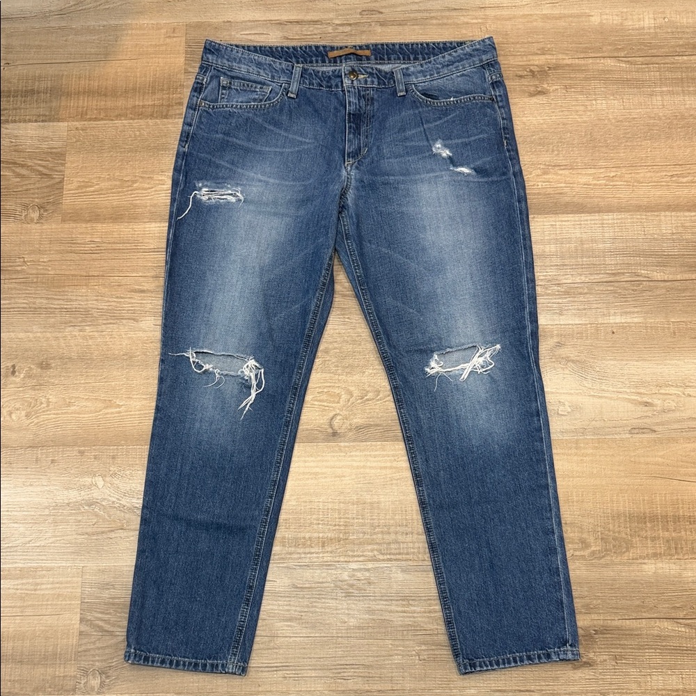 Joe’s Jeans, Women’s Distressed Blue Denim Jeans, Easy High Water Style, 31
